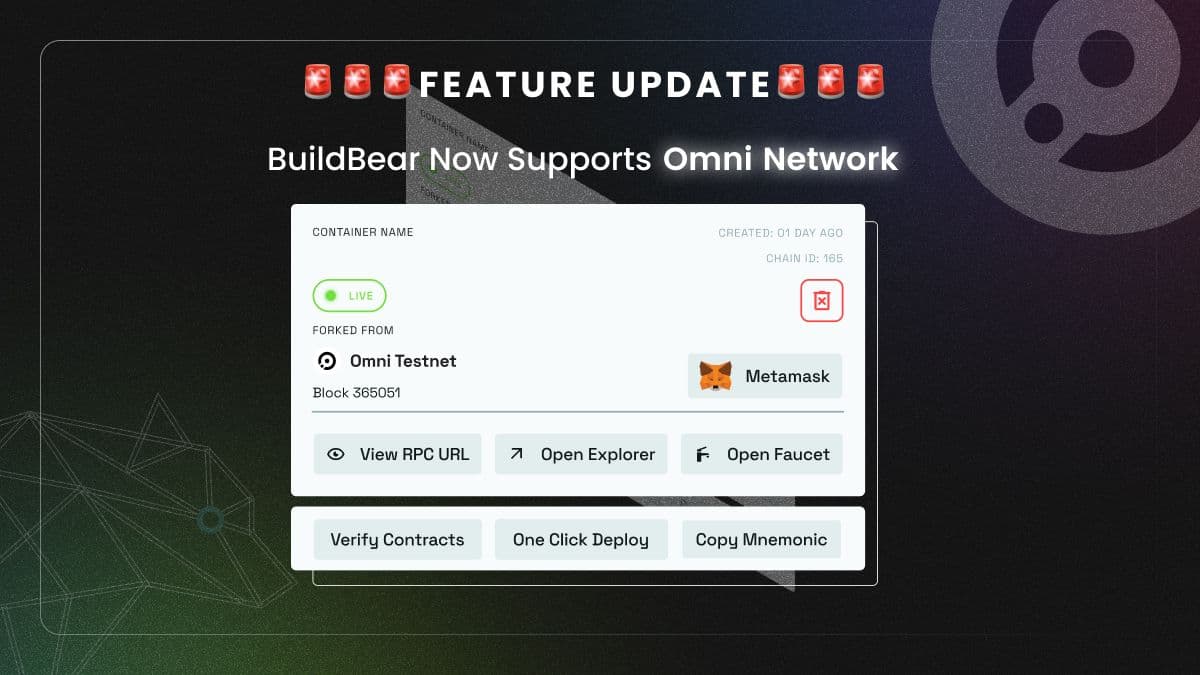 Exciting News! BuildBear Now Supports Omni Testnet! Image
