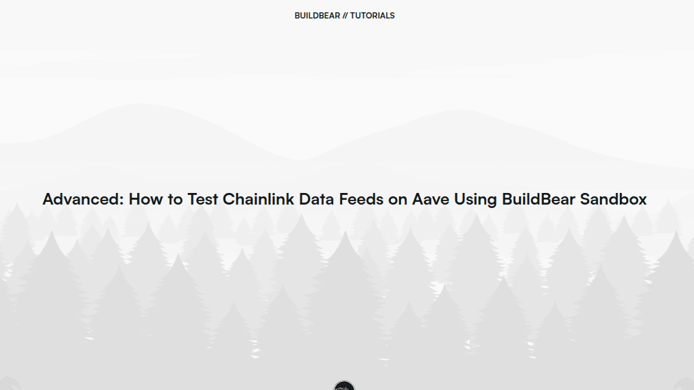 Advanced: How to Test Chainlink Data Feeds on Aave Using BuildBear Sandbox Image