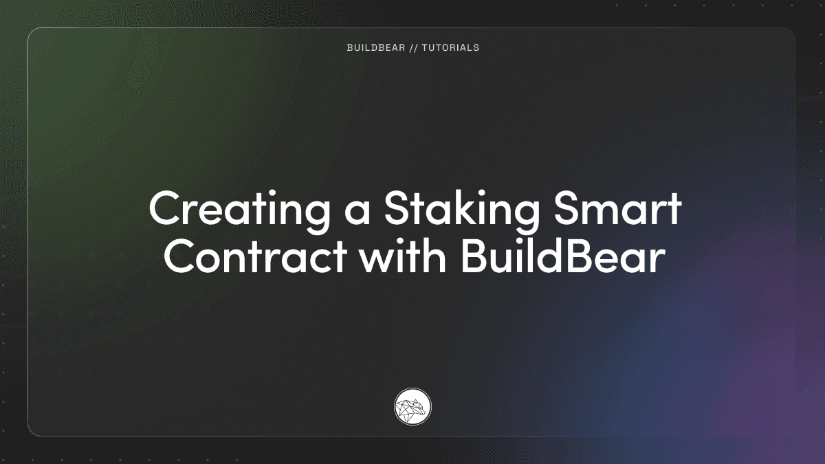 Creating a Staking Smart Contract with BuildBear Image
