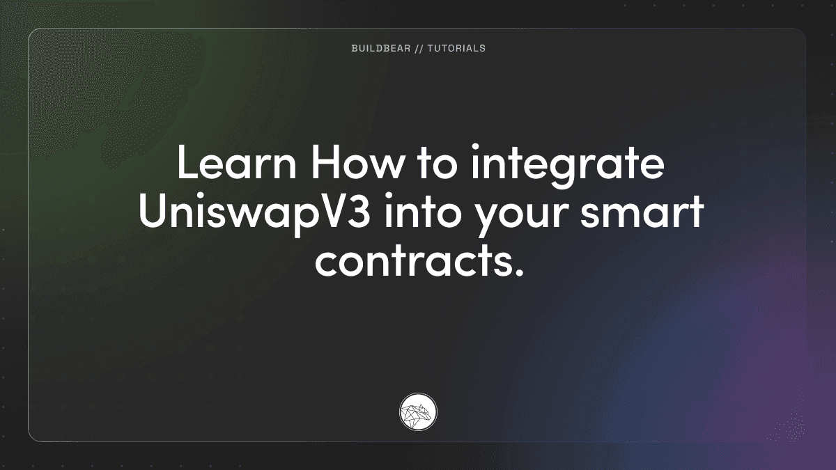 Learn How to integrate UniswapV3 into your smart contracts. Image