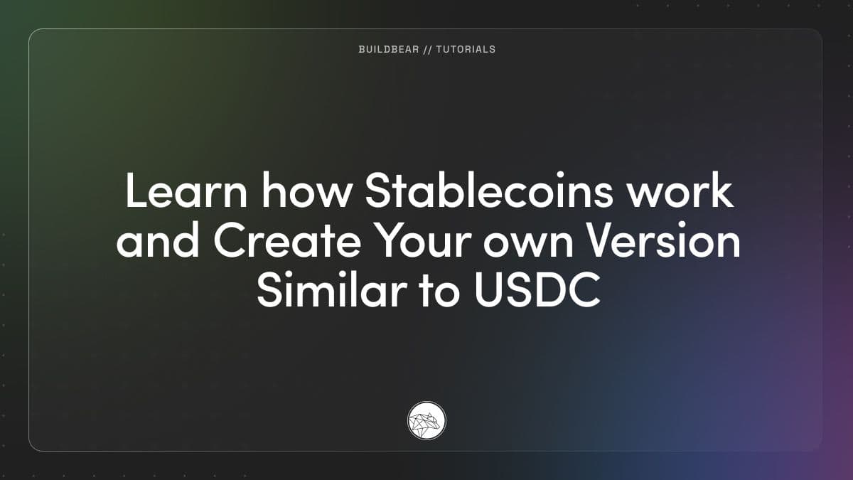 Learn how Stablecoins work and Create Your own Version Similar to USDC Image