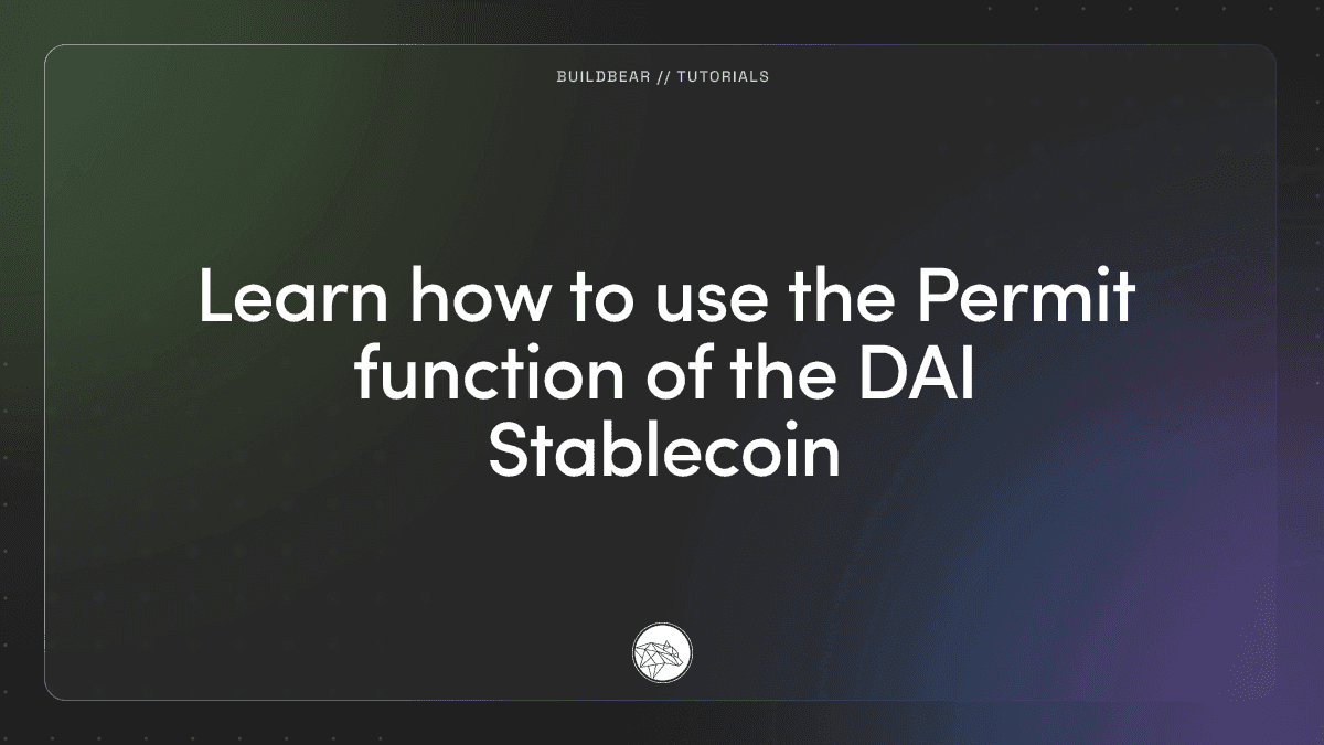 Learn how to use the Permit function of the DAI Stablecoin Image