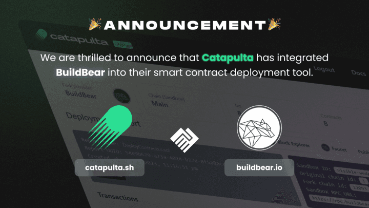 Elevate Protocol Development & Testing with Catapulta and BuildBear Sandbox Integration Image